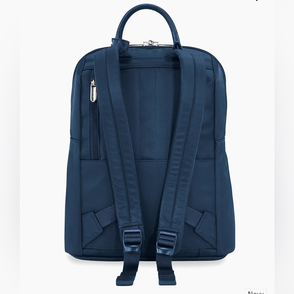 NWOT Briggs & Riley slim Rhapsody navy backpack - Picture 6 of 15